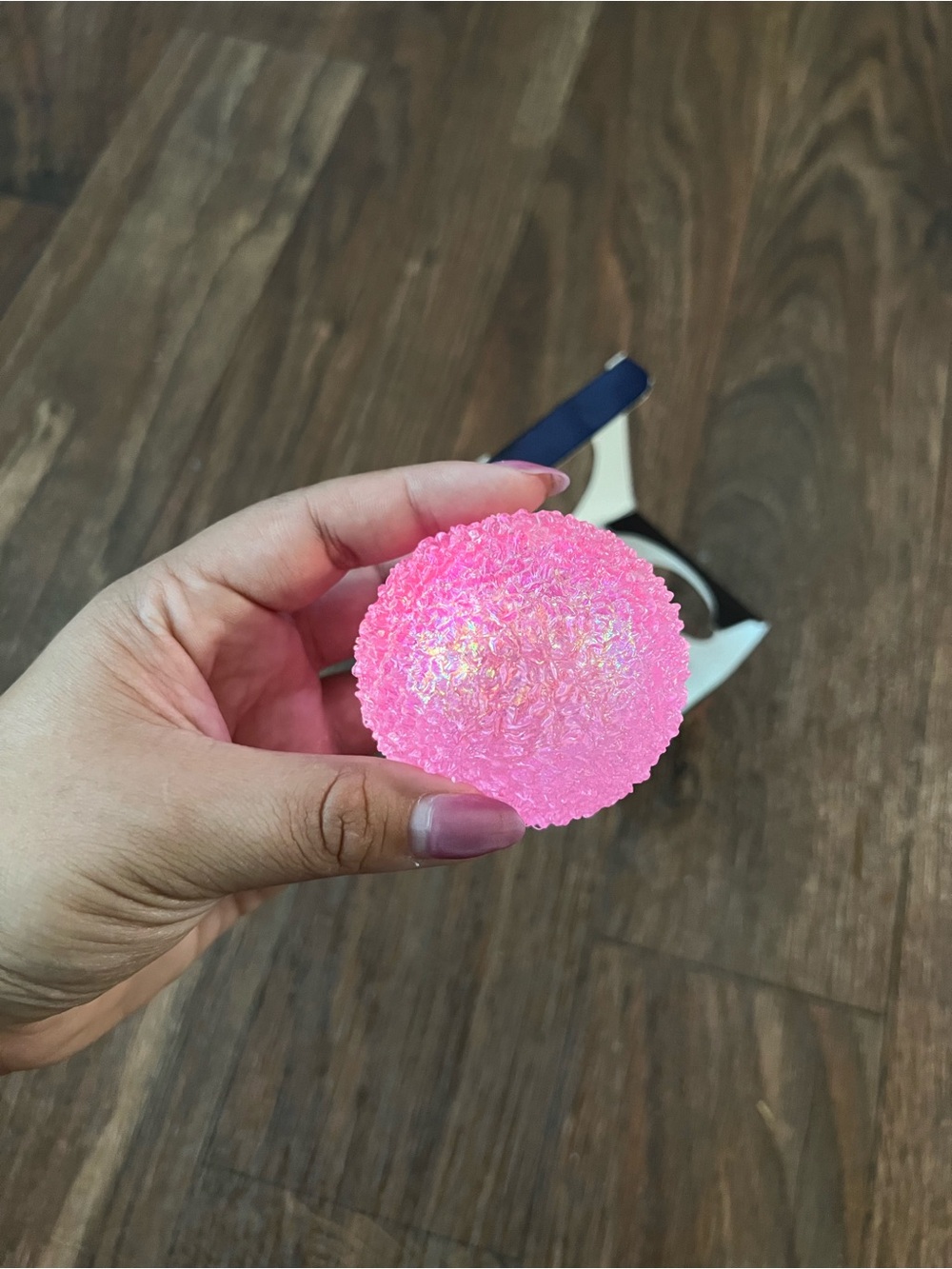 2 Cute Pink Textured Light-Up Sensory Ball